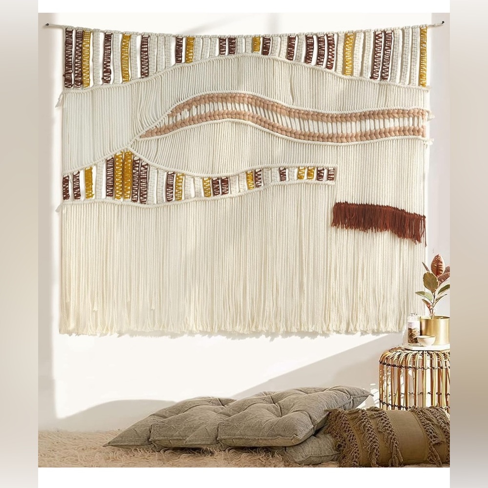 Macrame Wall HangingWoven Boho Large Macrame Wall Decor Decor 47" W * 39" L
